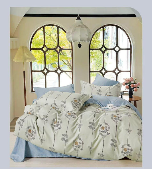 Salsa Double Bedsheet with 2 Pillow Covers (90×100 Inch) – Printed Cotton Bedsheet for Double Bed