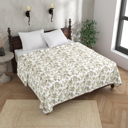 King Size Cotton Double Dohar 90x100 Inches | Lightweight AC Blanket for Summer | Soft Printed Reversible Dohar