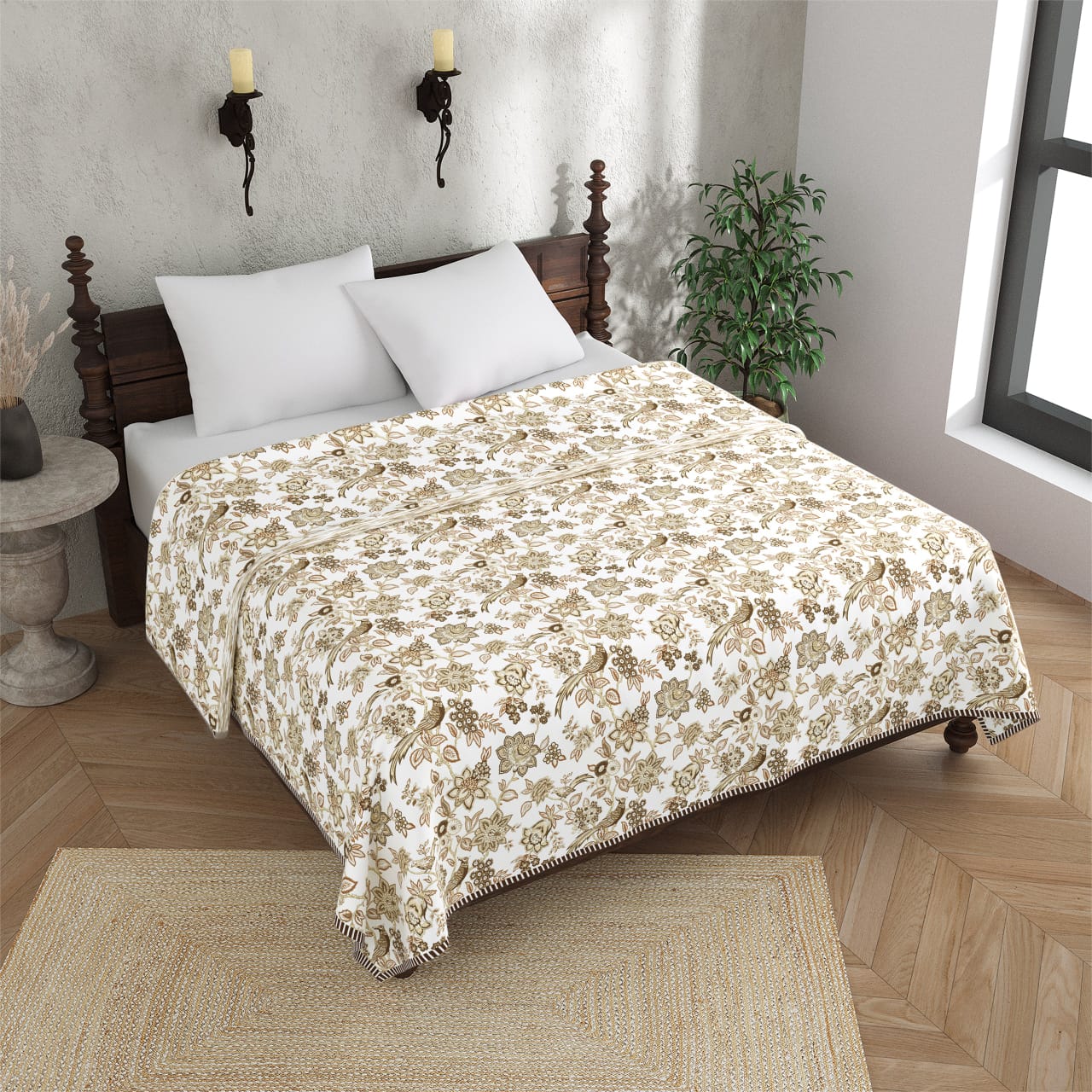 King Size Double Dohar 100% Pure Cotton | Lightweight AC Blanket for Summer & Daily Use | Soft Printed Dohar 90x100 Inches