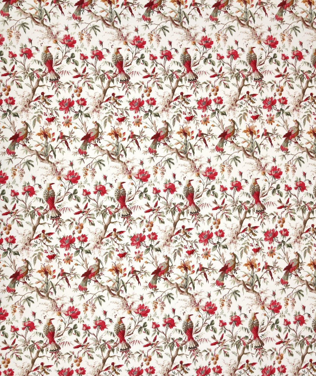 Anokhi Floral Bird Print King Size Cotton Bedsheet 100x100 with 2 Pillow Covers