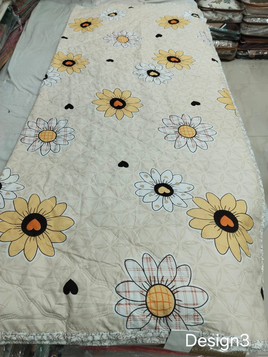 Double Bed Comforter 90x100 Inches | Pure Cotton Quilted AC Blanket | Lightweight All Season Comforter with Bag Packing