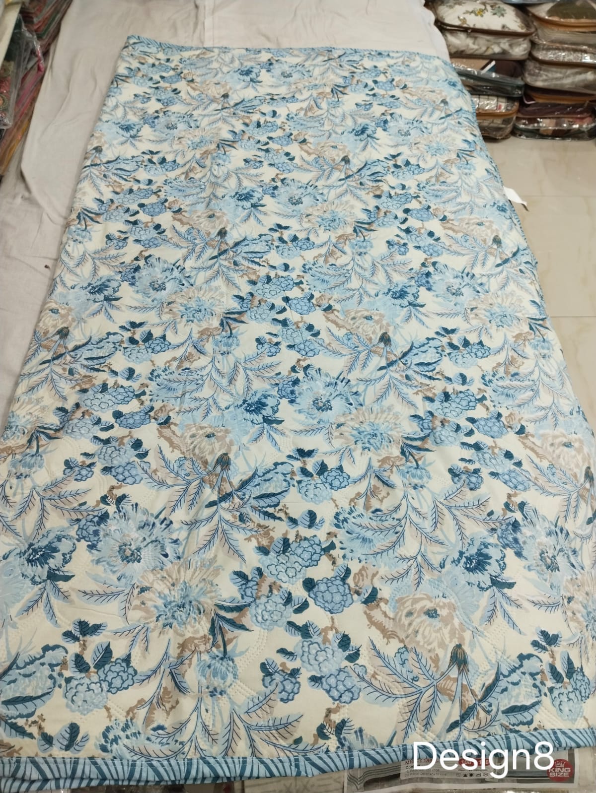 Double Bed Comforter 90x100 Inches | Pure Cotton Quilted AC Blanket | Lightweight All Season Comforter with Bag Packing