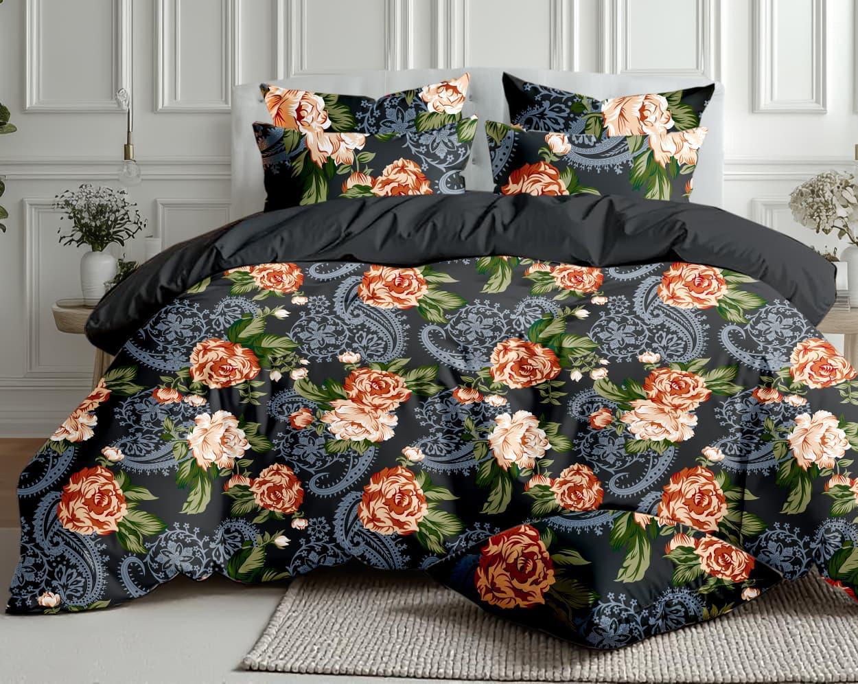 Salsa Double Bedsheet with 2 Pillow Covers (90×100 Inch) – Floral Printed Cotton Bedsheet for Double Bed