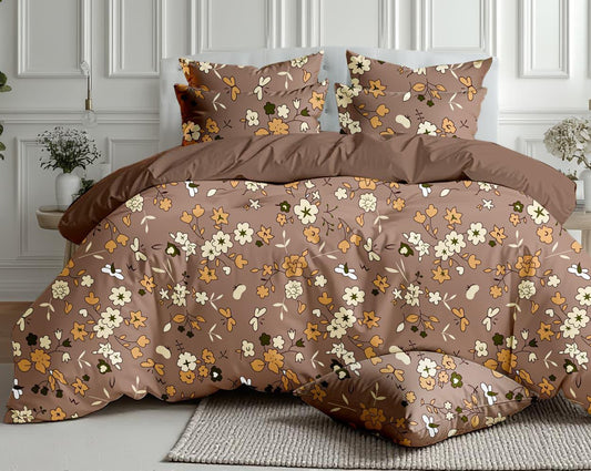 Salsa Double Bedsheet with 2 Pillow Covers (90×100 Inch) – Floral Printed Cotton Bedsheet for Double Bed