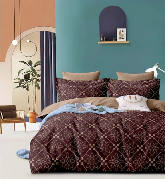 Salsa Double Bedsheet with 2 Pillow Covers (90×100 Inch) – Printed Cotton Bedsheet for Double Bed
