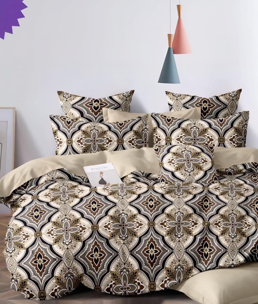 Salsa Double Bedsheet with 2 Pillow Covers (90×100 Inch) – Floral, Printed & Minimal Cotton Bedsheet