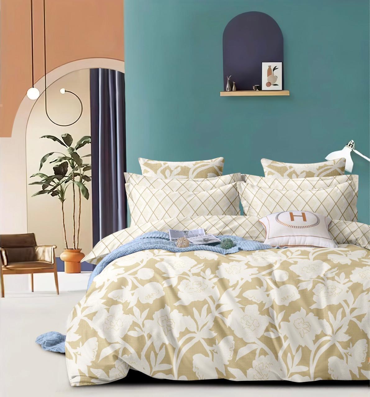 Salsa Premium Double Bedsheet with 2 Pillow Covers (90×100 Inch) – Minimal & Floral Designer Prints