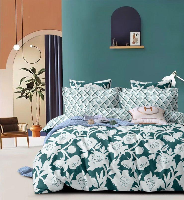Salsa Premium Double Bedsheet with 2 Pillow Covers (90×100 Inch) – Minimal & Floral Designer Prints