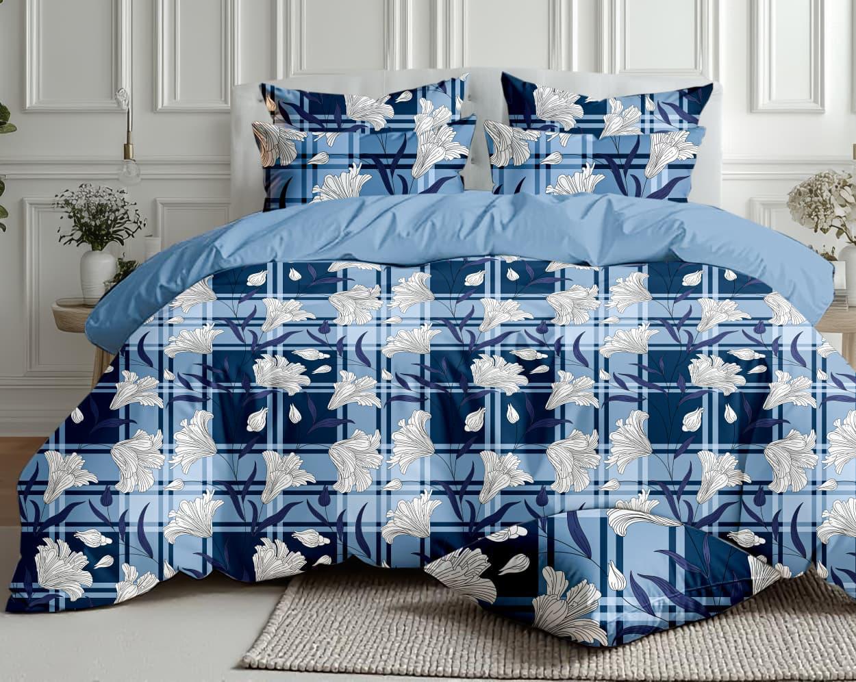 Salsa Premium Double Bedsheet with 2 Pillow Covers (90×100 Inch) – Elegant Floral & Classic Designs