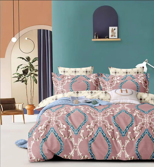Salsa Double Bedsheet with 2 Pillow Covers (90×100 Inch) – Floral & Printed Collection