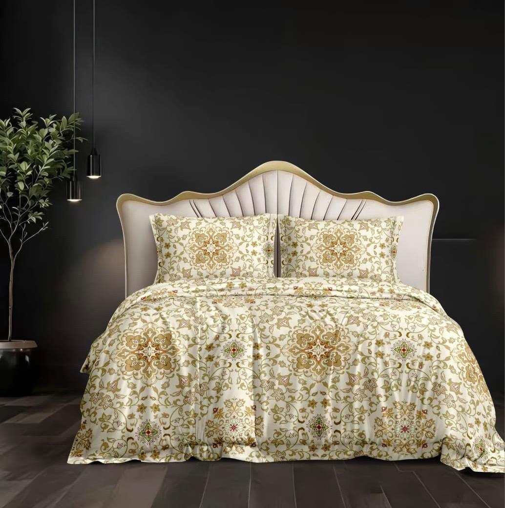 Salsa Double Bedsheet with 2 Pillow Covers (90×100 Inch) – Floral, Minimal & Classic Designs