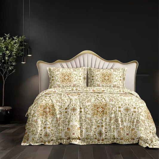 Salsa Double Bedsheet with 2 Pillow Covers (90×100 Inch) – Floral, Minimal & Classic Designs
